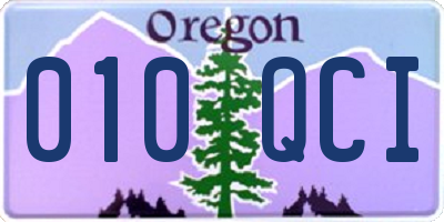 OR license plate 010QCI