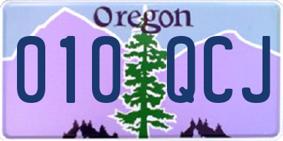 OR license plate 010QCJ