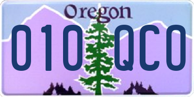 OR license plate 010QCO