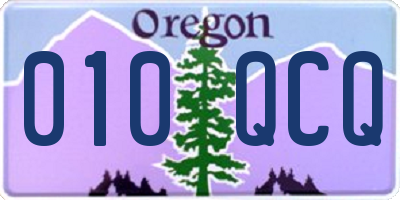 OR license plate 010QCQ