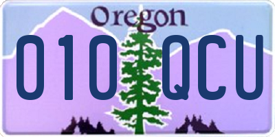 OR license plate 010QCU
