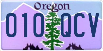 OR license plate 010QCV