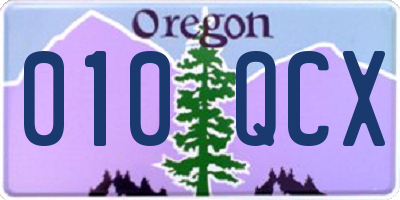OR license plate 010QCX