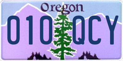 OR license plate 010QCY