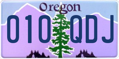 OR license plate 010QDJ