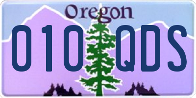 OR license plate 010QDS