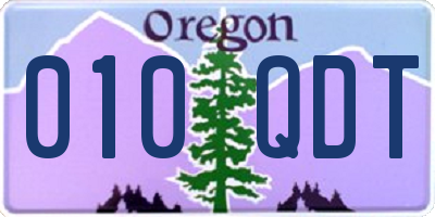 OR license plate 010QDT