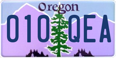 OR license plate 010QEA