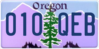 OR license plate 010QEB