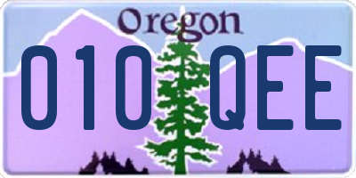 OR license plate 010QEE