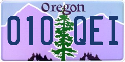 OR license plate 010QEI