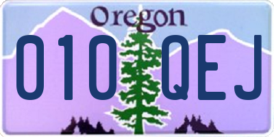 OR license plate 010QEJ