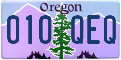OR license plate 010QEQ