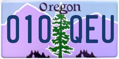 OR license plate 010QEU