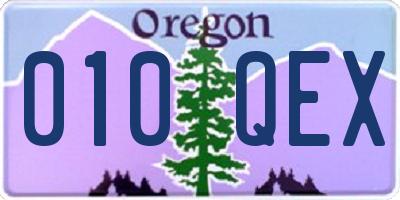 OR license plate 010QEX