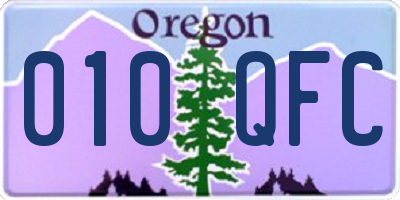 OR license plate 010QFC