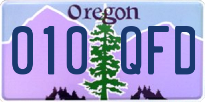OR license plate 010QFD
