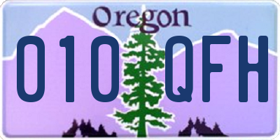 OR license plate 010QFH