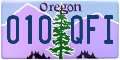 OR license plate 010QFI