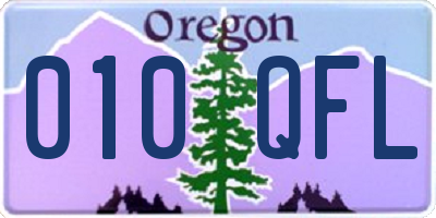 OR license plate 010QFL