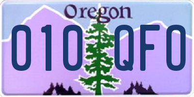 OR license plate 010QFO