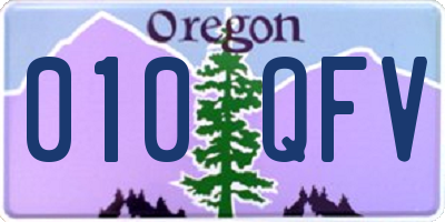 OR license plate 010QFV