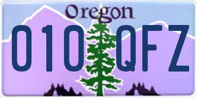 OR license plate 010QFZ