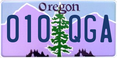 OR license plate 010QGA