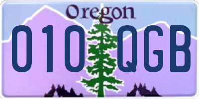 OR license plate 010QGB
