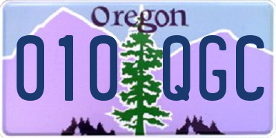 OR license plate 010QGC