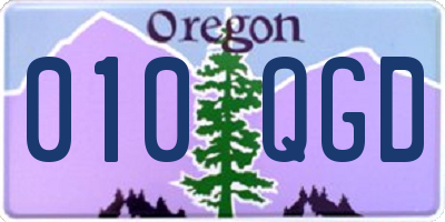OR license plate 010QGD
