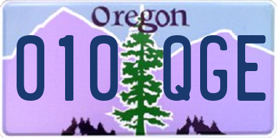 OR license plate 010QGE