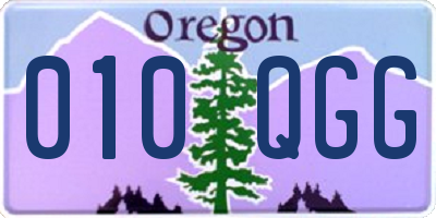 OR license plate 010QGG