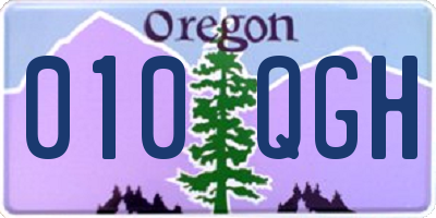 OR license plate 010QGH