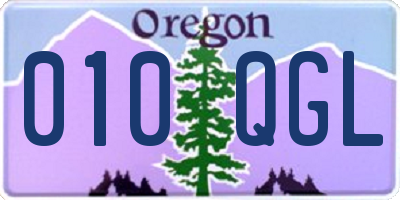 OR license plate 010QGL