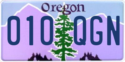 OR license plate 010QGN