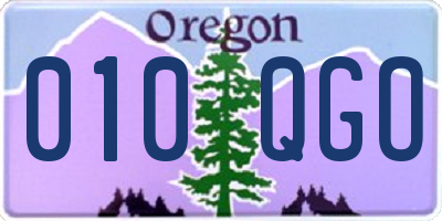 OR license plate 010QGO