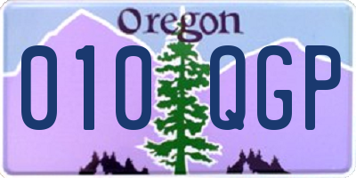 OR license plate 010QGP