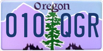 OR license plate 010QGR