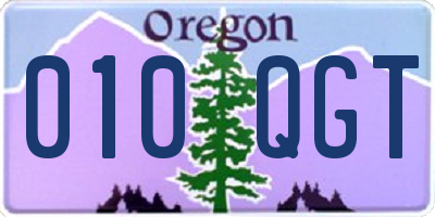 OR license plate 010QGT