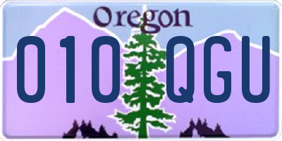 OR license plate 010QGU