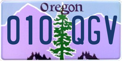 OR license plate 010QGV