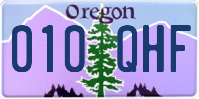 OR license plate 010QHF