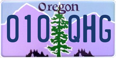 OR license plate 010QHG