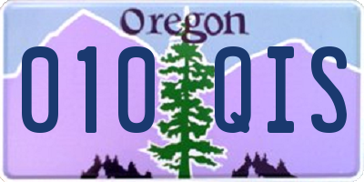 OR license plate 010QIS