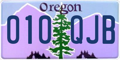 OR license plate 010QJB