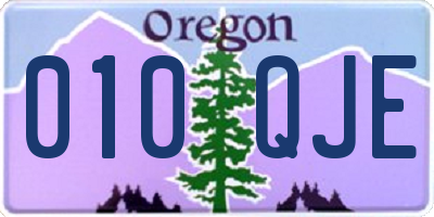 OR license plate 010QJE