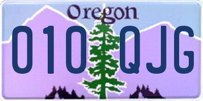 OR license plate 010QJG