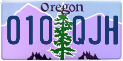 OR license plate 010QJH