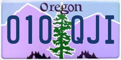 OR license plate 010QJI